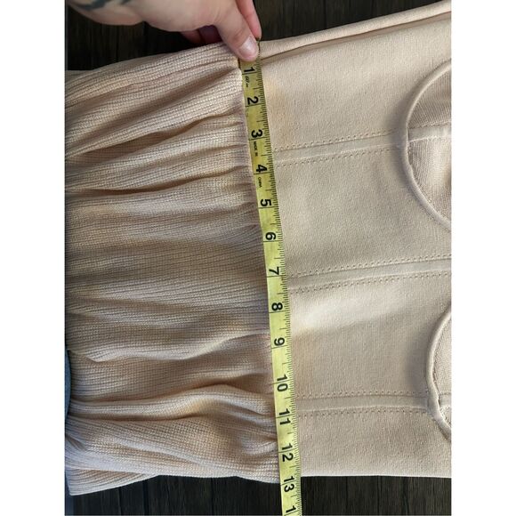 Sandro Roxette Bustier Midi Dress In Blush Size EU 40 US 10 Classic Date Night - Picture 13 of 16